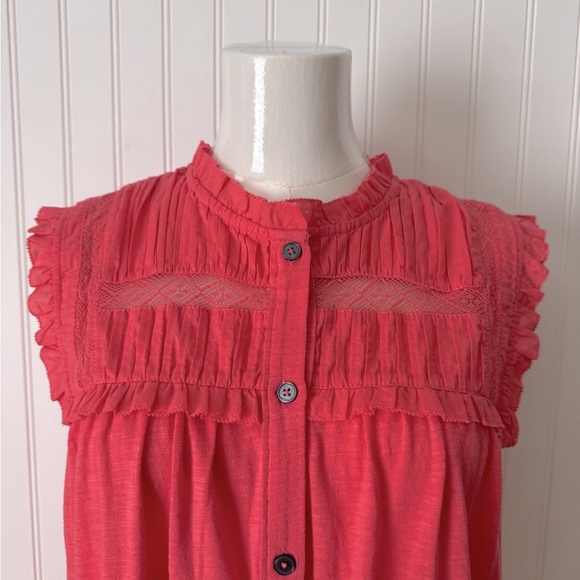 Boden Women Sleeveless Ruffled‎ neckline Blouse Size 12 - Picture 5 of 12